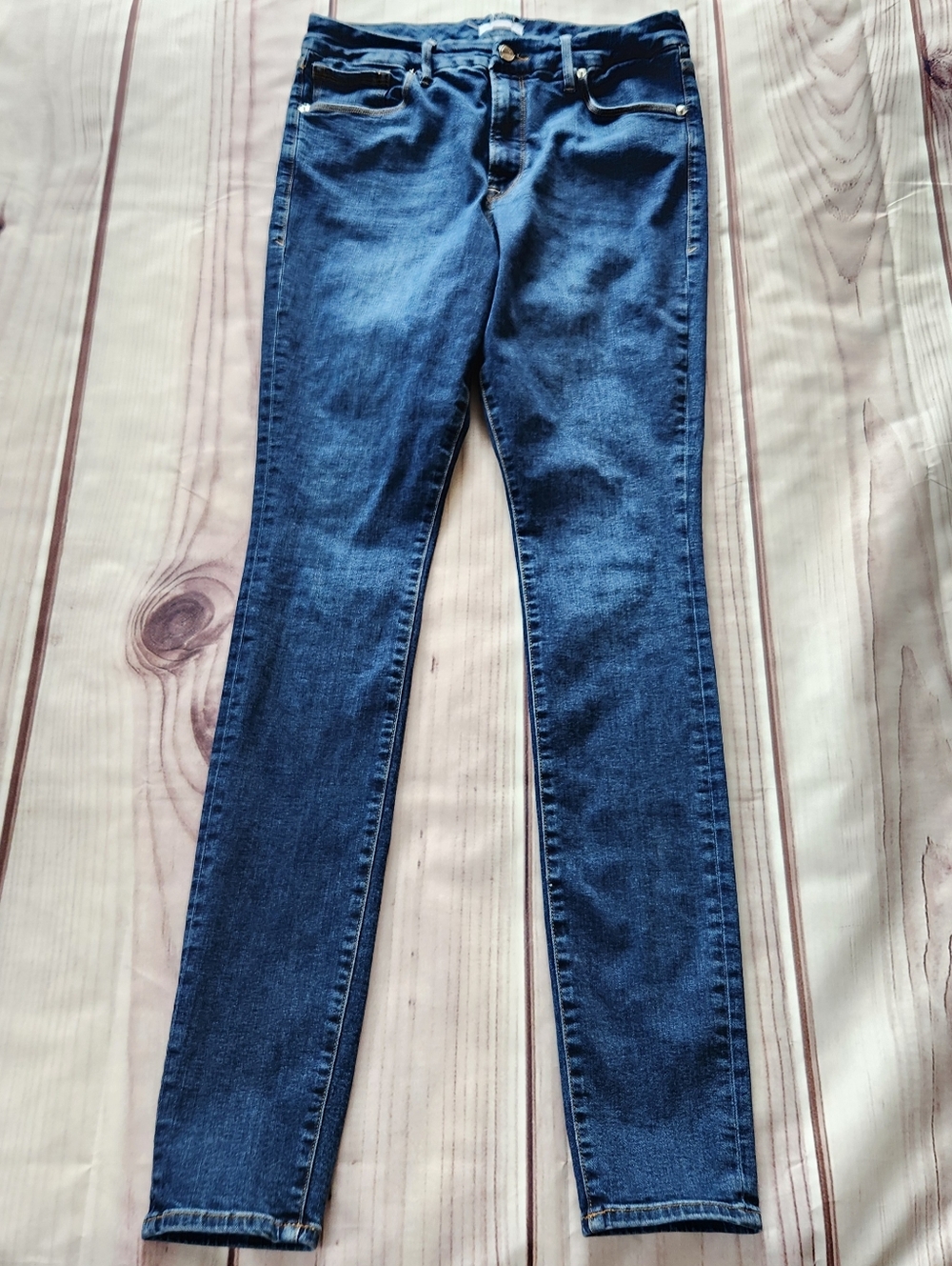 Good American Buckle "Good Legs" Tall High Rise Skinny Jean, Women's Size 14 - Picture 5 of 13